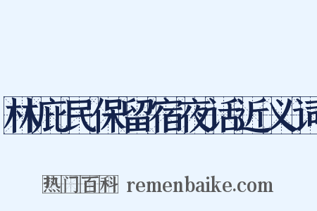 林庇民保留宿夜话近义词是什么意思的图片